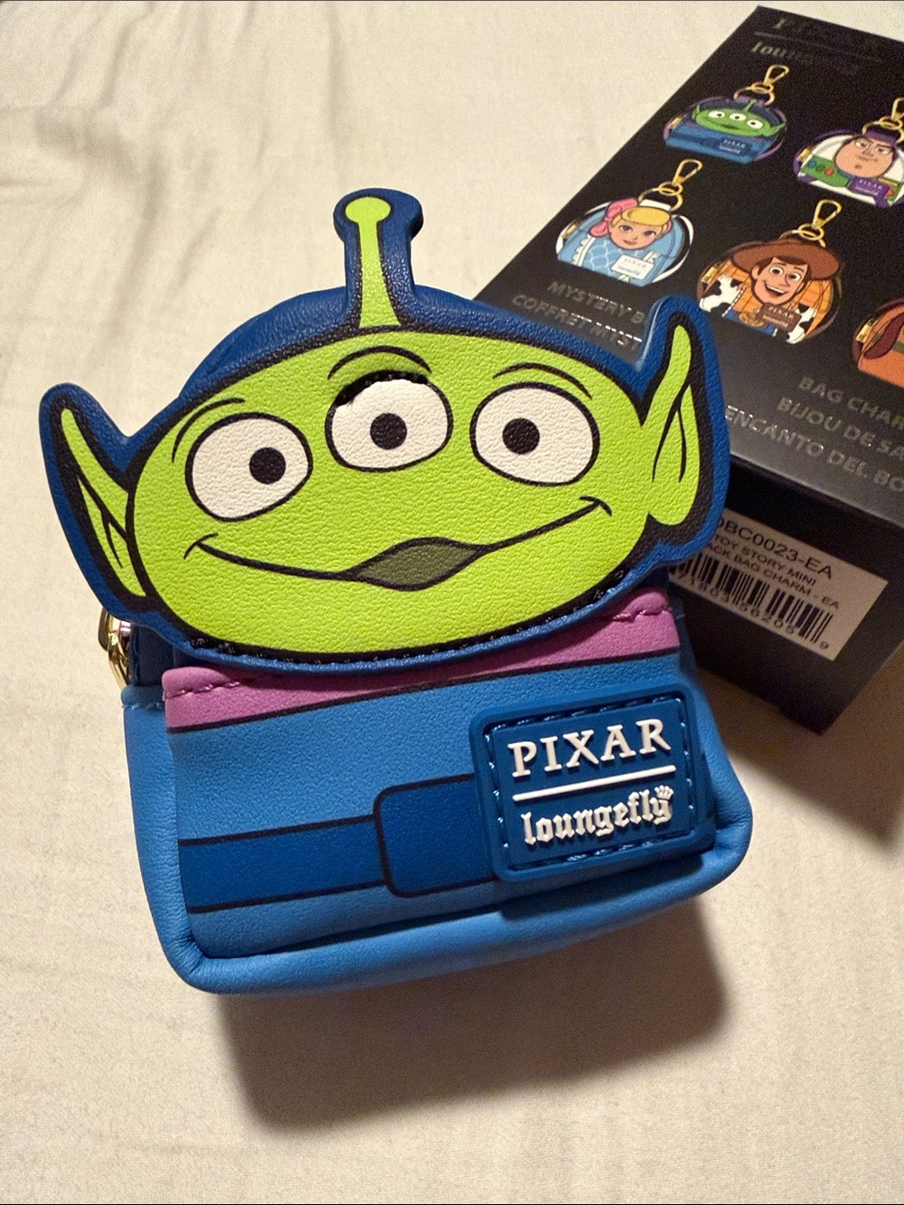 Pixar Loungefly mini backpack bag charm - Little Green Alien